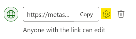 Change sharing options