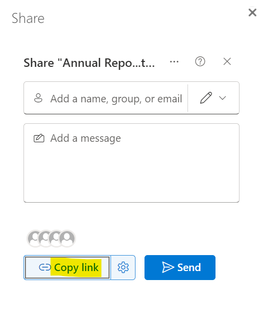 Copy link option